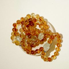 [Jin Mancang] Yellow Tower Crystal Bracelet Fortune-attracting Yellow Crystal Glue Flower Crystal Versatile Fashion Bracelet