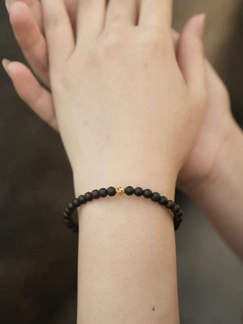 [Fragrance for a lifetime] 4mm Brunei agarwood bracelet, DIY beaded bracelet, Chinese style accessories for girls