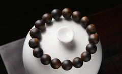 High quality, Vietnam Nha Trang agarwood bracelet, sinking grade, Buddhist beads, must-have for collection