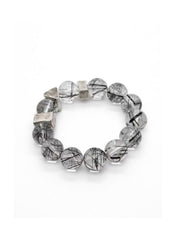 Natural crystal black hair crystal large beads designer style 13mm+