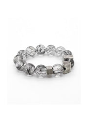 Natural crystal black hair crystal large beads designer style 13mm+
