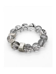 Natural crystal black hair crystal large beads designer style 13mm+